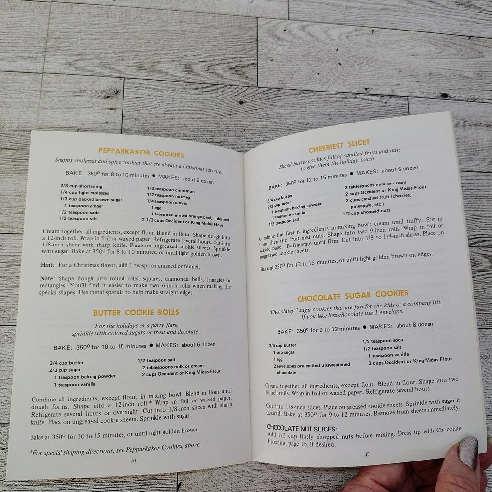 Occident King Midas Quick-As-A-Mix‎ Vtg 1960s Cookbook Booklet Recipes VERY GOOD